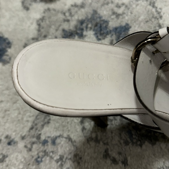 GUCCI WHITE LIBECCIO PLATFORM HEEL - Picture 4 of 8